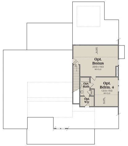 Optional Second Floor for House Plan #009-00298