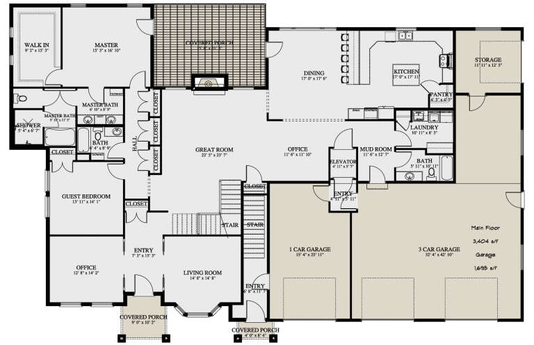 House Plan House Plan #25045 Drawing 1