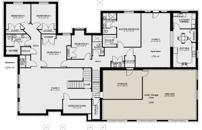 Basement for House Plan #2802-00071