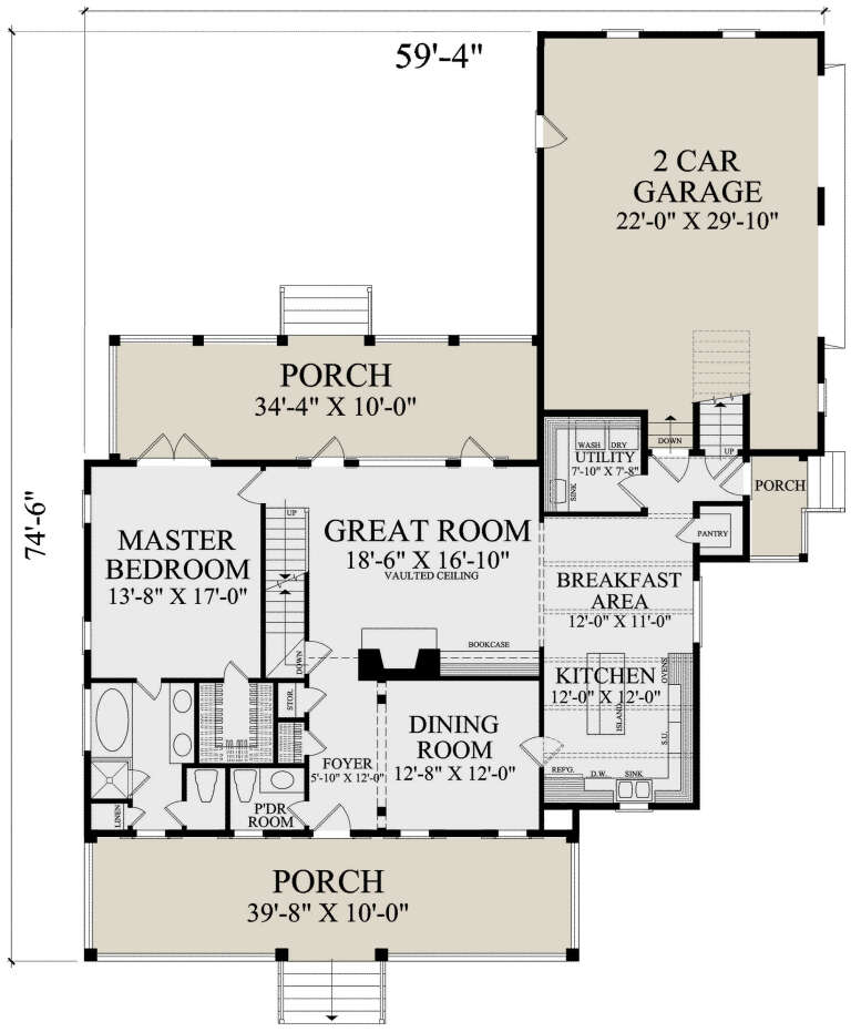 House Plan House Plan #25050 Drawing 1