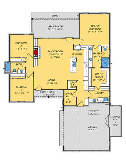 Main Floor for House Plan #9279-00033