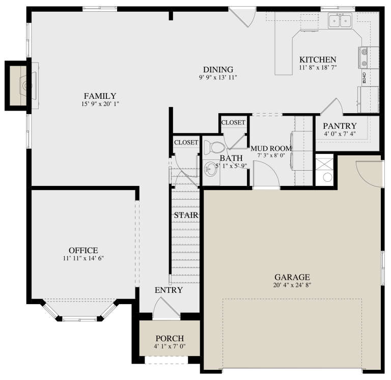 House Plan House Plan #25058 Drawing 1