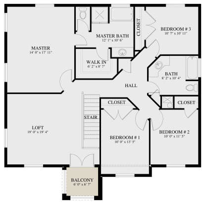 Second Floor for House Plan #2802-00072