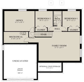 Basement for House Plan #2802-00073