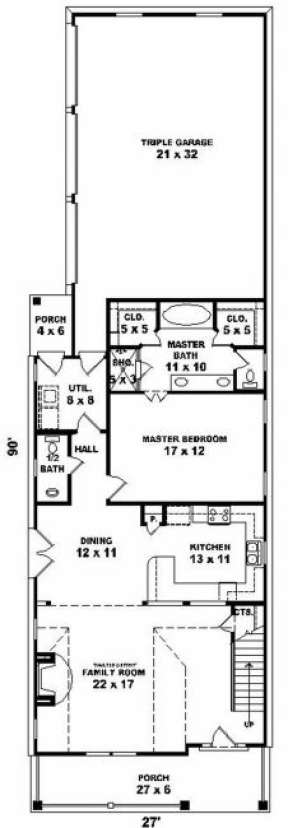 First Floor for House Plan #053-00244