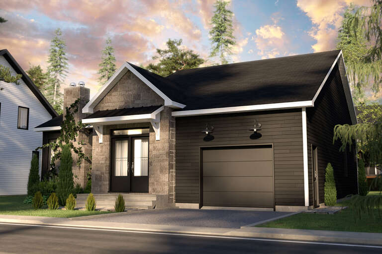 Bungalow House Plan #034-01282 Elevation Photo