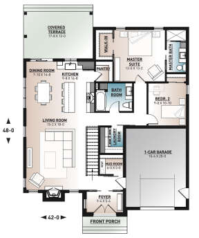 Main Floor for House Plan #034-01282