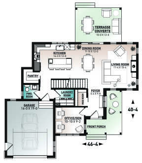 Main Floor for House Plan #034-01283