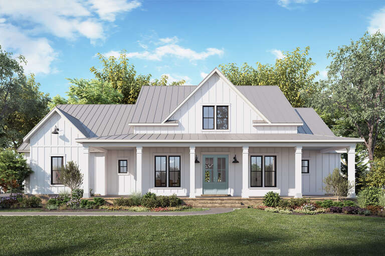 Modern Farmhouse House Plan #4534-00044 Elevation Photo