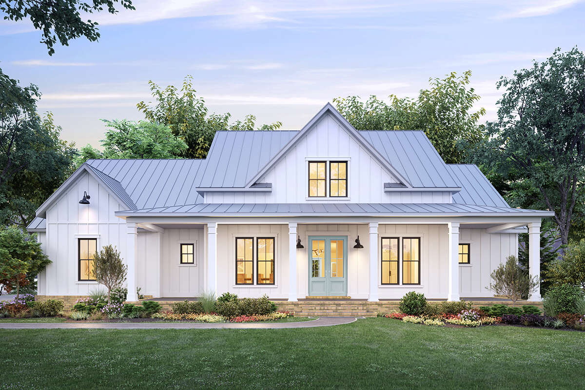 Modern Farmhouse Plan: 2,716 Square Feet, 4 Bedrooms, 3 Bathrooms