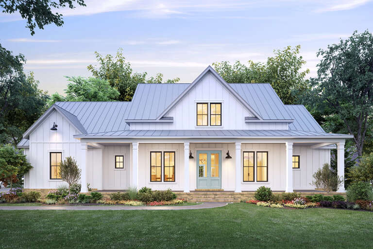 Modern Farmhouse House Plan #4534-00044 Elevation Photo