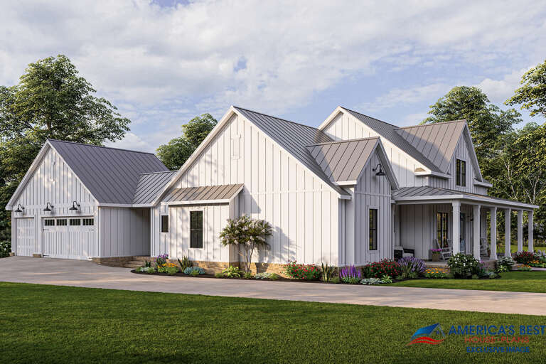 Modern Farmhouse House Plan #4534-00044 Elevation Photo