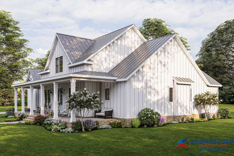 Modern Farmhouse House Plan #4534-00044 Elevation Photo