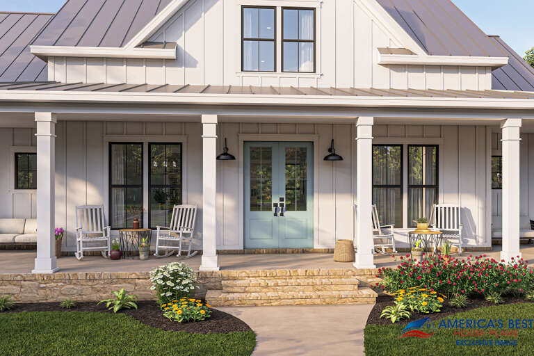 Modern Farmhouse House Plan #4534-00044 Elevation Photo