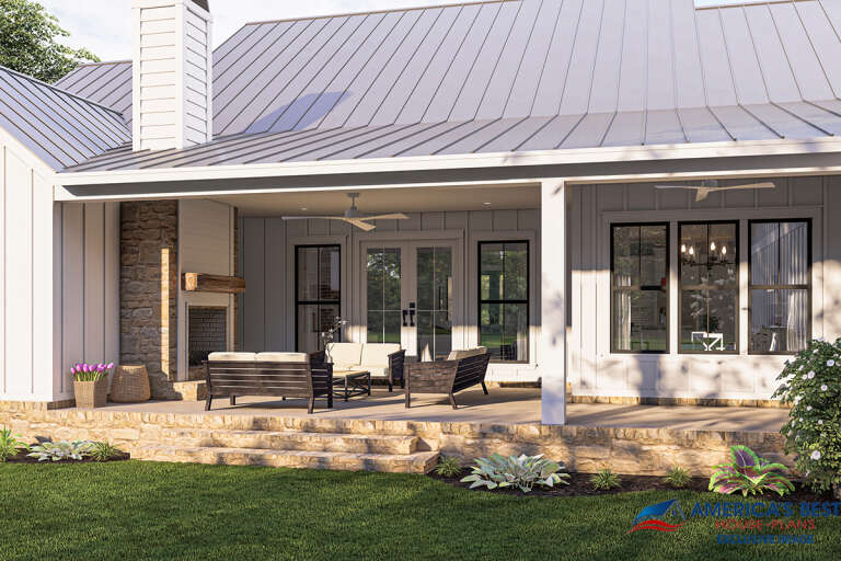 Modern Farmhouse House Plan #4534-00044 Elevation Photo