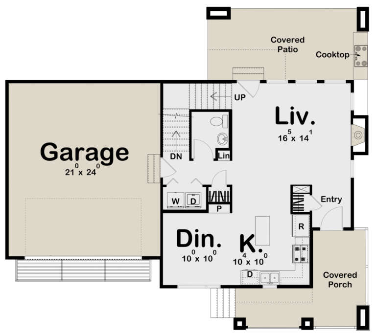 House Plan House Plan #25063 Drawing 1