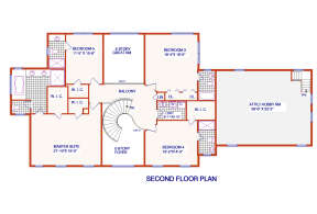 Second Floor for House Plan #033-00133