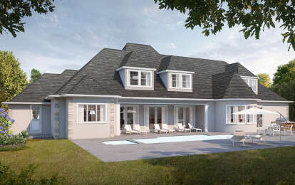 European House Plan #033-00134 Elevation Photo