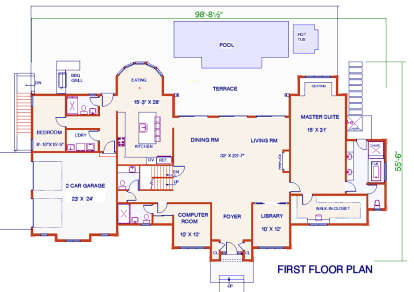 Main Floor for House Plan #033-00134