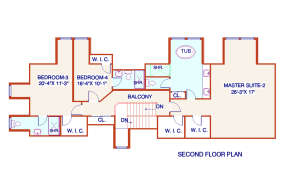 Second Floor for House Plan #033-00134