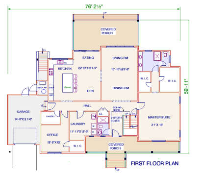 Main Floor for House Plan #033-00135