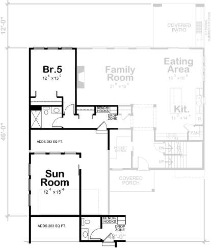 Alternate Main Floor Layout for House Plan #402-01679