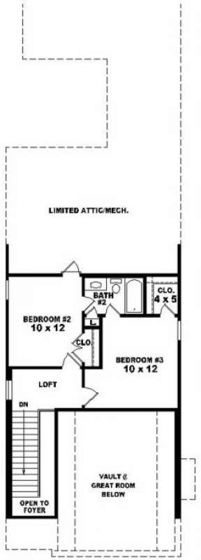 Second Floor for House Plan #053-00245