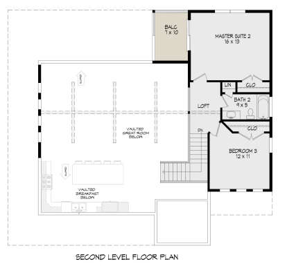 Second Floor for House Plan #940-00262