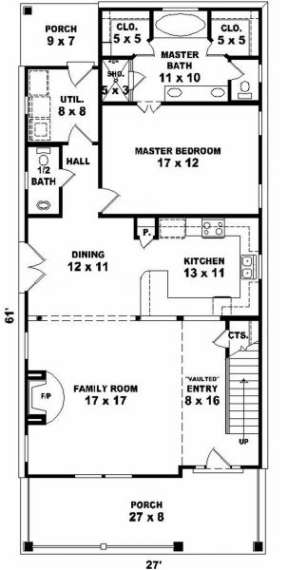 First Floor for House Plan #053-00246