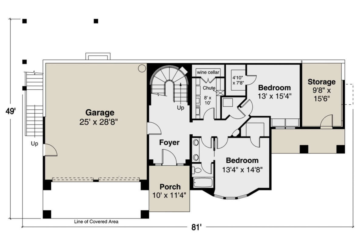 Basement for House Plan #035-00883