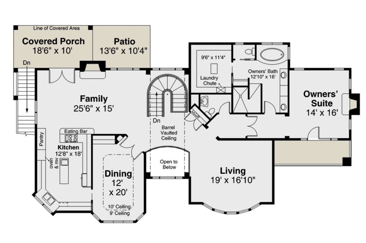 Main Floor for House Plan #035-00883