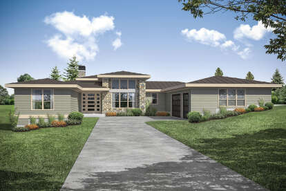 Contemporary House Plan #035-00887 Elevation Photo