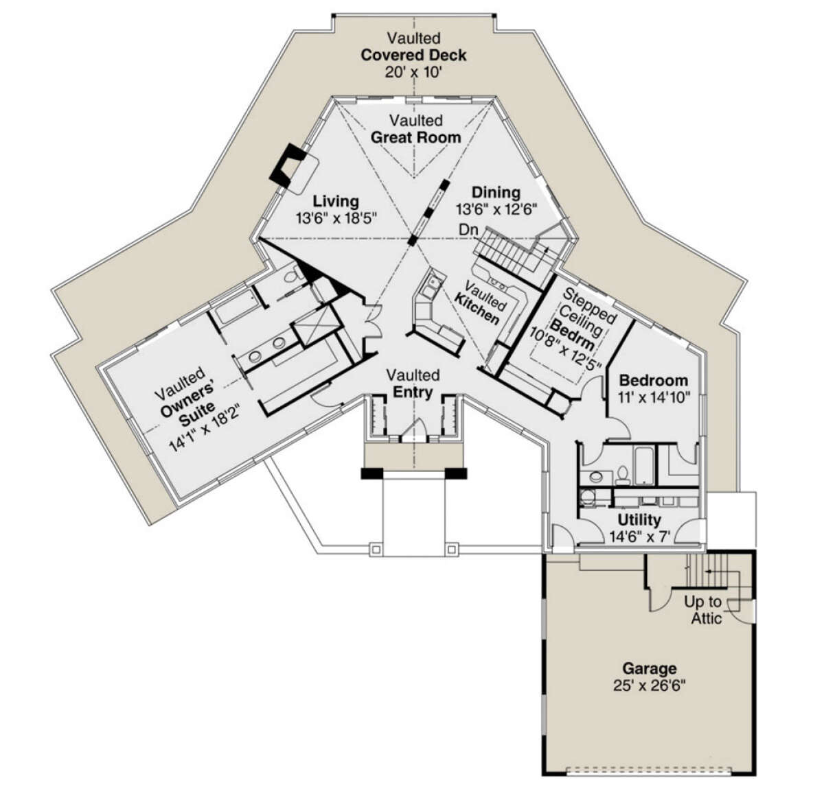 Main Floor for House Plan #035-00890