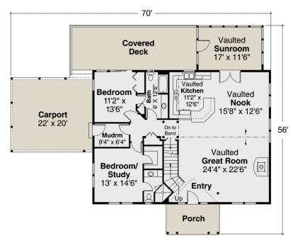 Main Floor for House Plan #035-00892