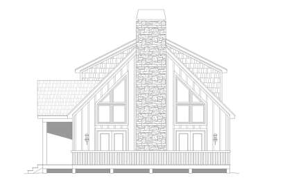 Cabin House Plan #940-00265 Elevation Photo