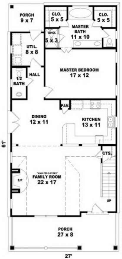 First Floor for House Plan #053-00248