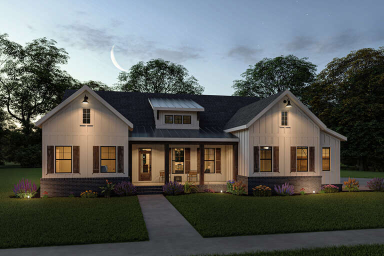 Modern Farmhouse House Plan #009-00299 Elevation Photo