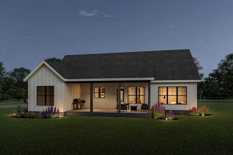 Modern Farmhouse House Plan #009-00299 Elevation Photo