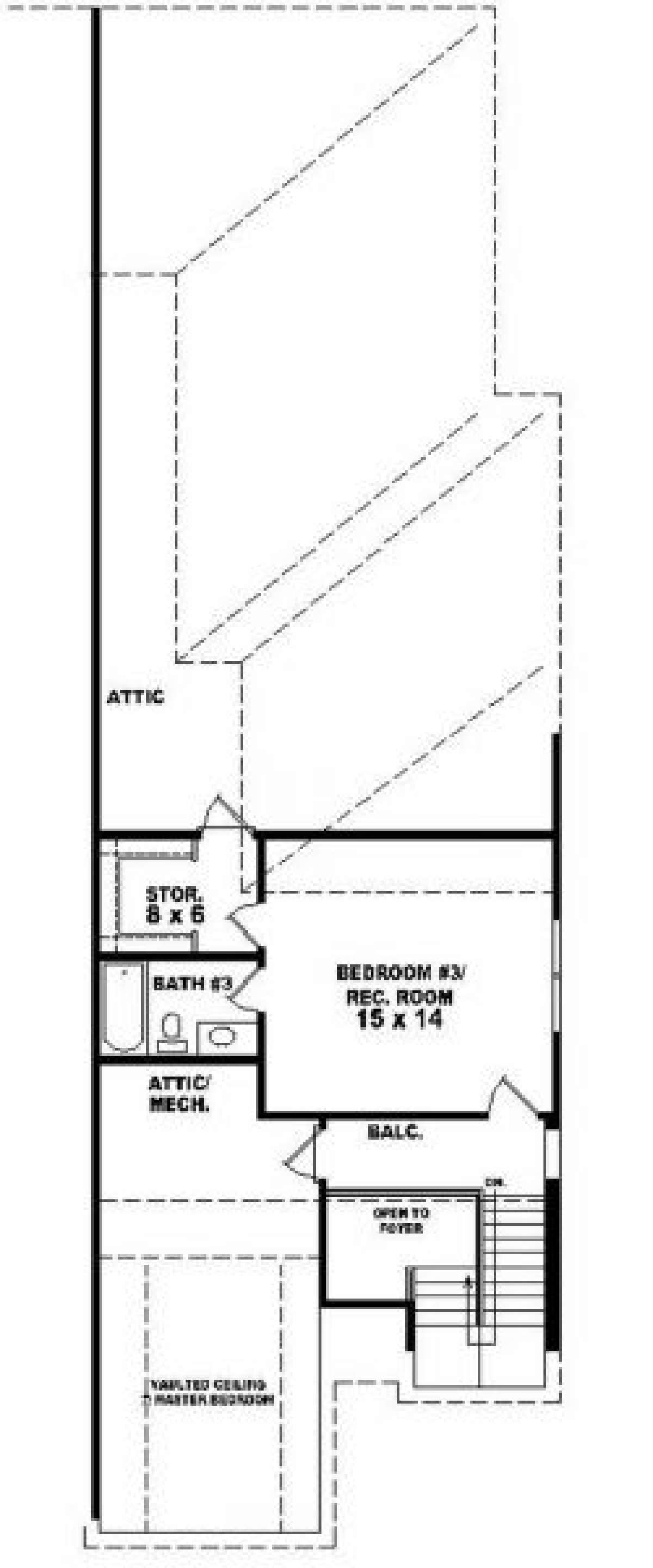 Second Floor for House Plan #053-00250
