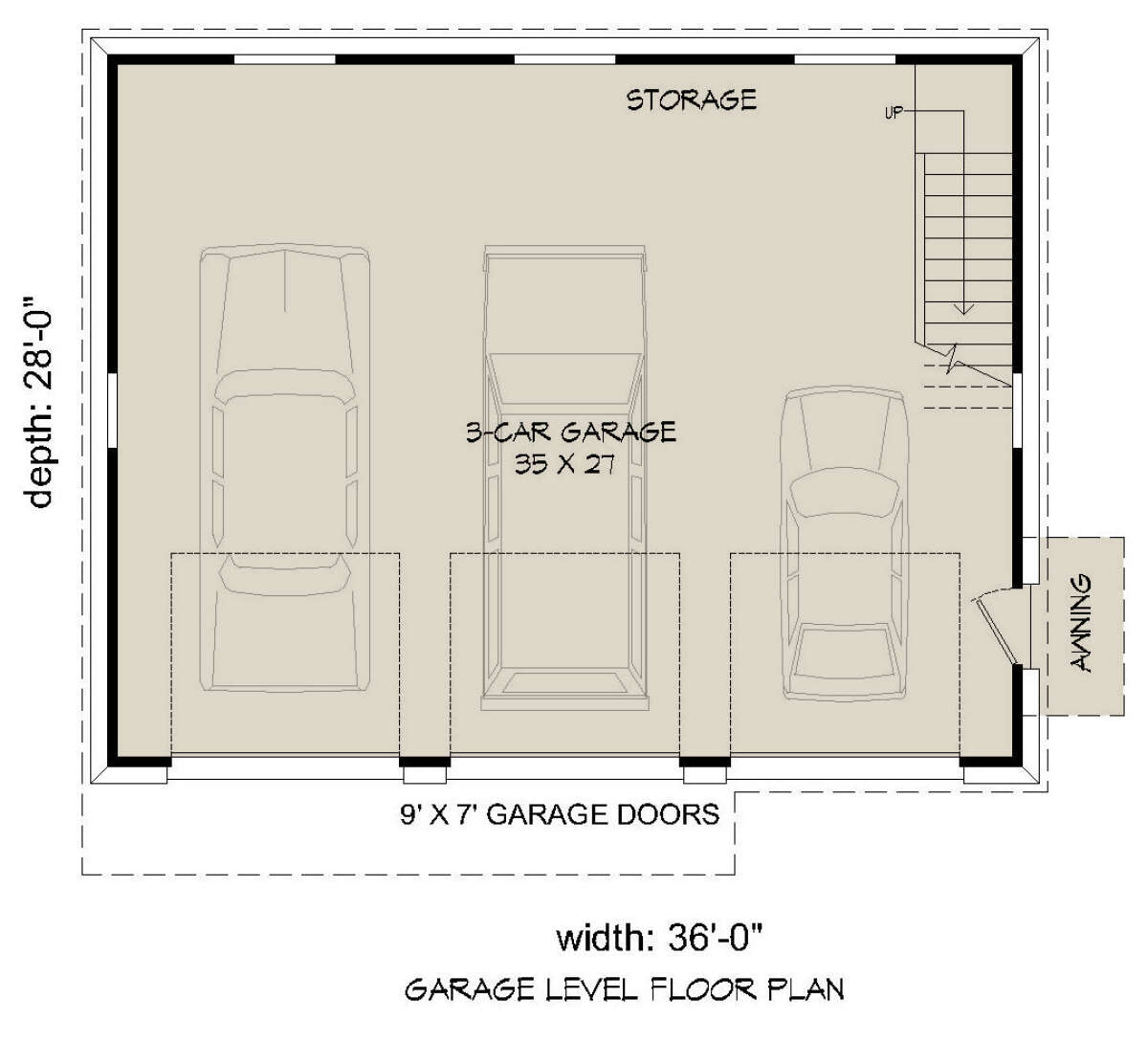 Garage Floor for House Plan #940-00292