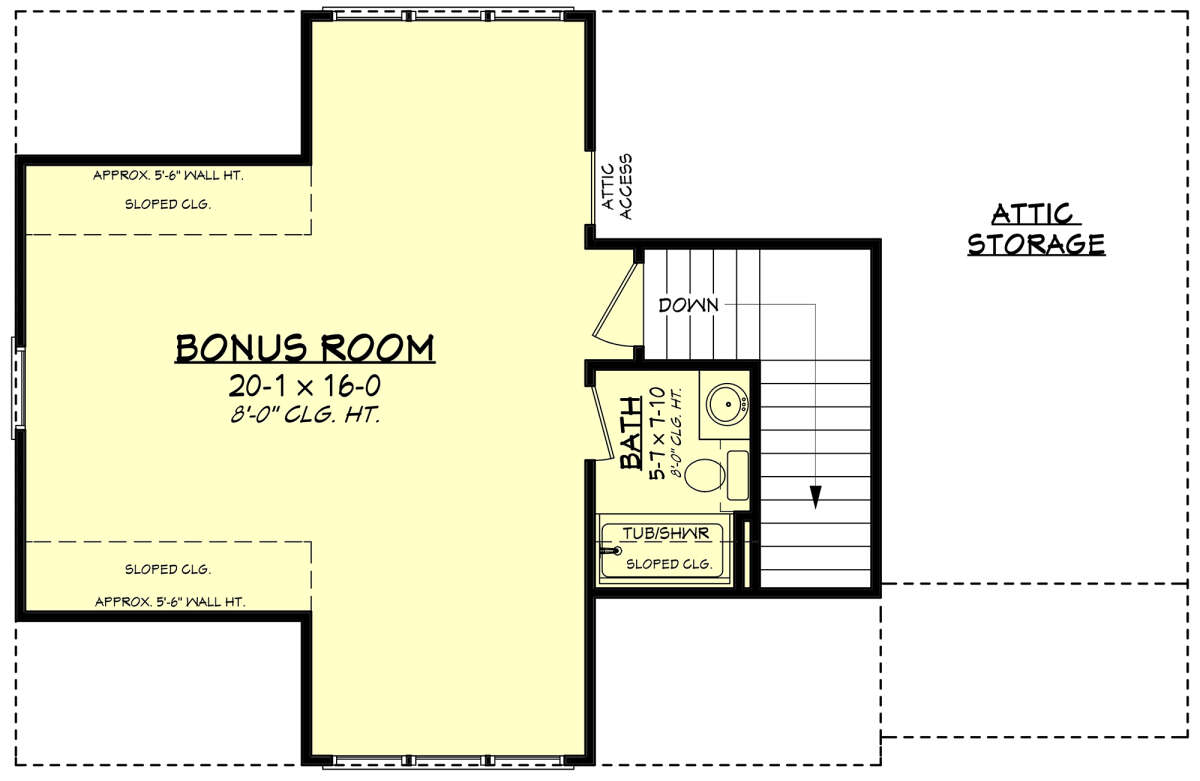 Bonus Room for House Plan #041-00238