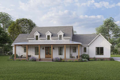 Modern Farmhouse House Plan #4534-00045 Elevation Photo