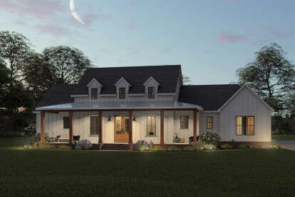 Modern Farmhouse House Plan #4534-00045 Elevation Photo