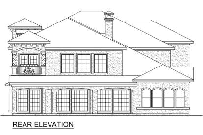 Mediterranean House Plan #5445-00436 Elevation Photo