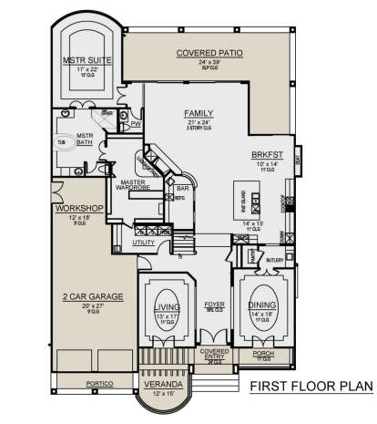 Main Floor for House Plan #5445-00436