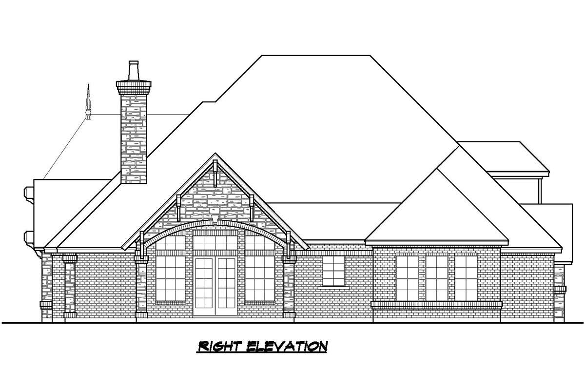 French Country House Plan #5445-00439 Elevation Photo