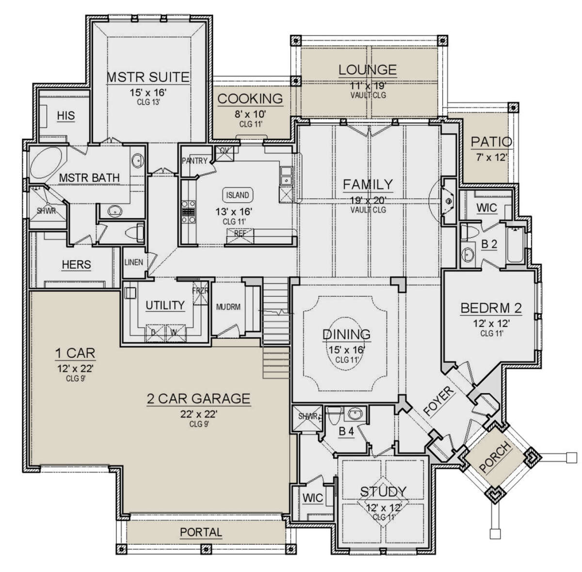 Main Floor for House Plan #5445-00439