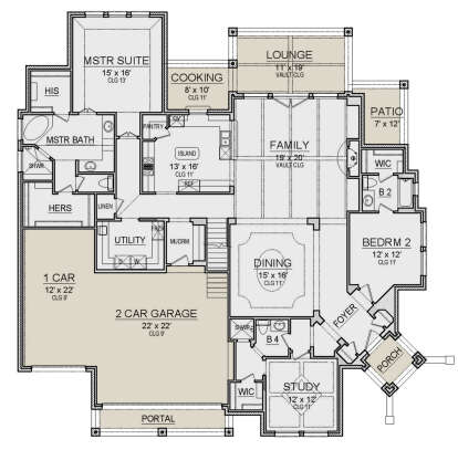 House Plan House Plan #25150 Drawing 1