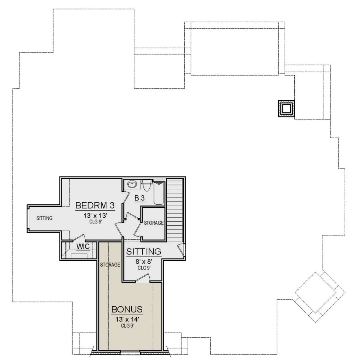 Second Floor for House Plan #5445-00439