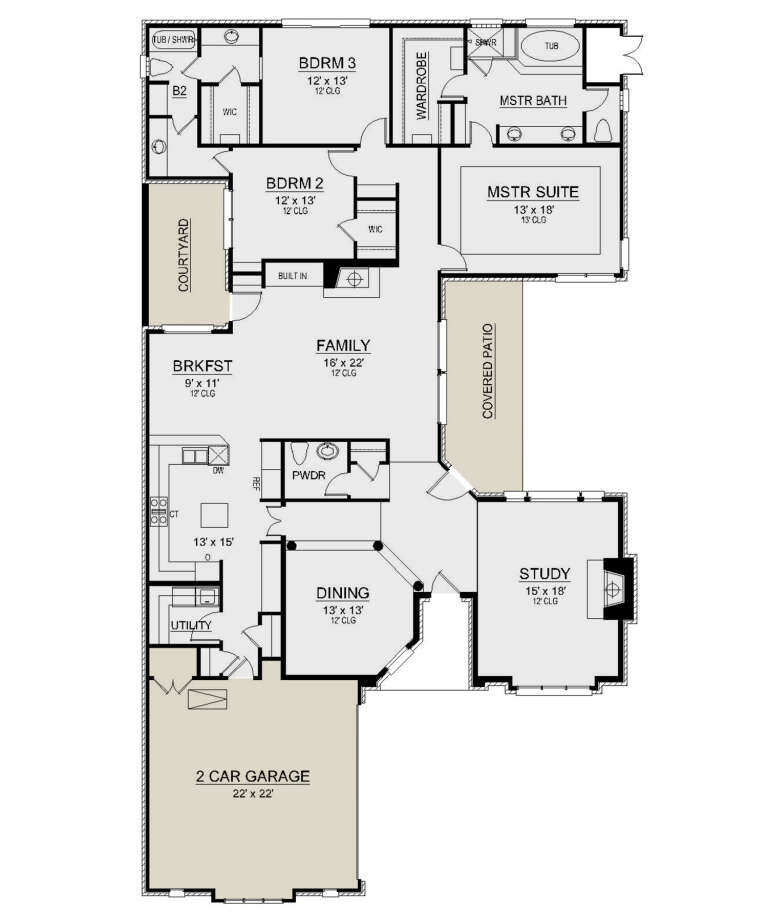 House Plan House Plan #25152 Drawing 1